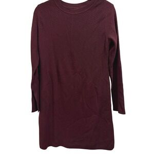 Club Monaco Merino Wool Sweater Dress Women M Red Quiet Luxury Dark Academia